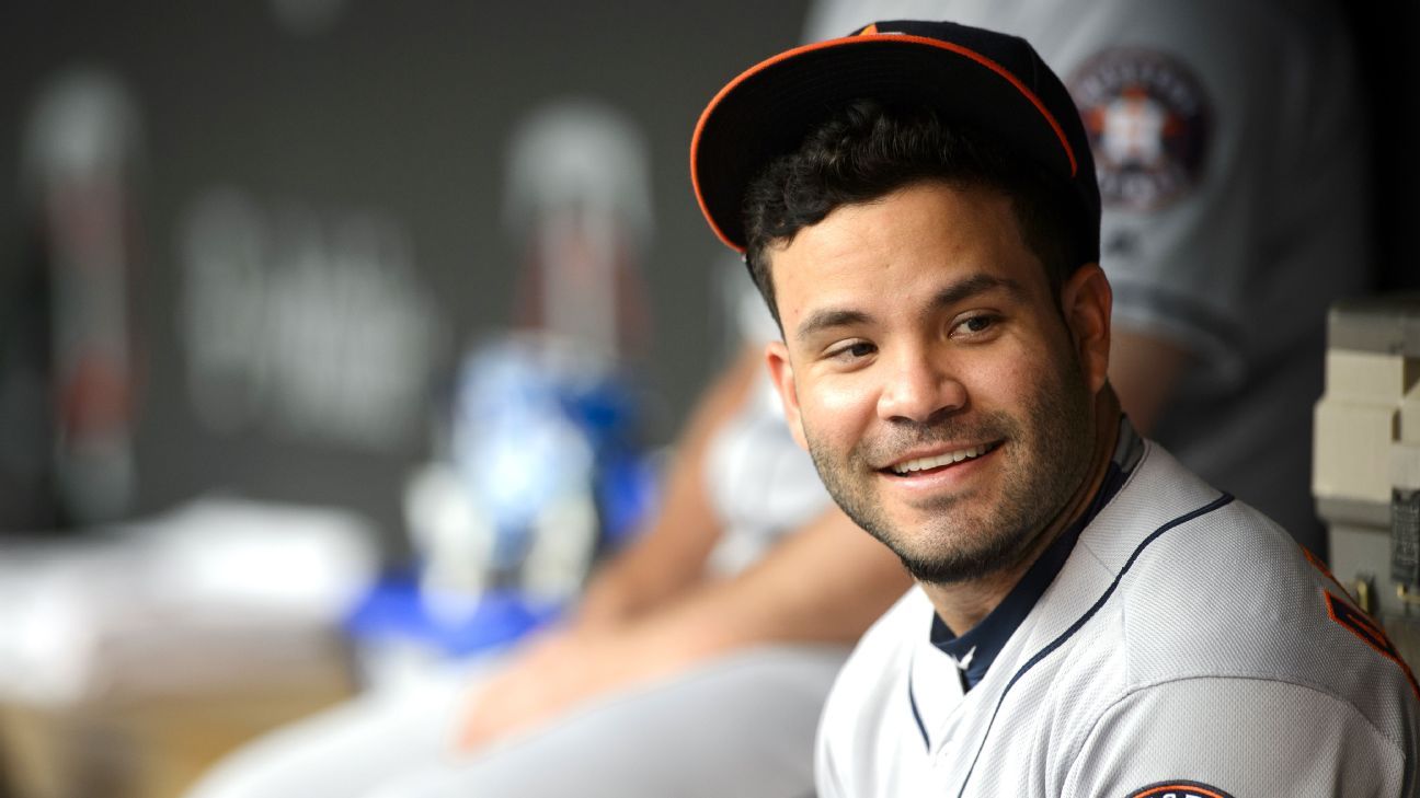 Jose Altuve of the Houston Astros at the 2014 MLB All-Star Game batting  practice jersey