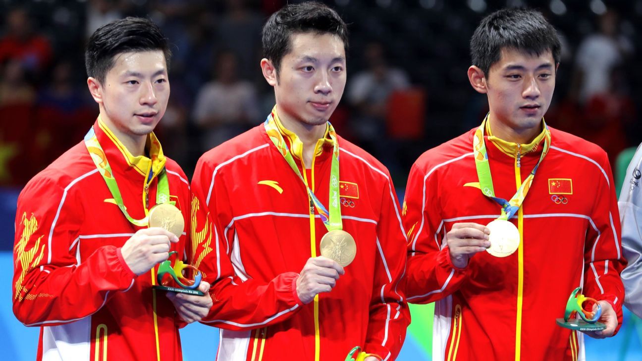 China sweeps table tennis gold for third straight Olympics