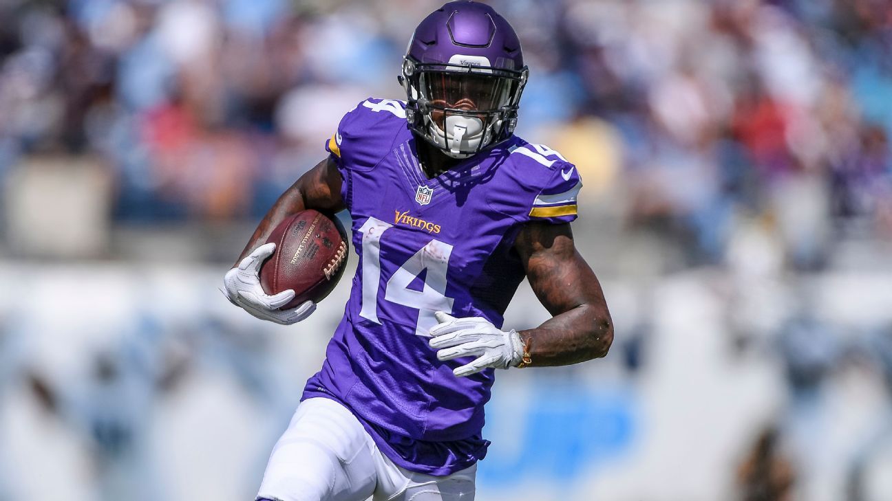 Vikings' Stefon Diggs misses practice; Adam Thielen suffers injury