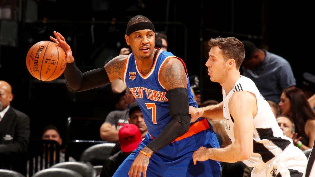 Carmelo Anthony spurs Knicks to win over Mavericks