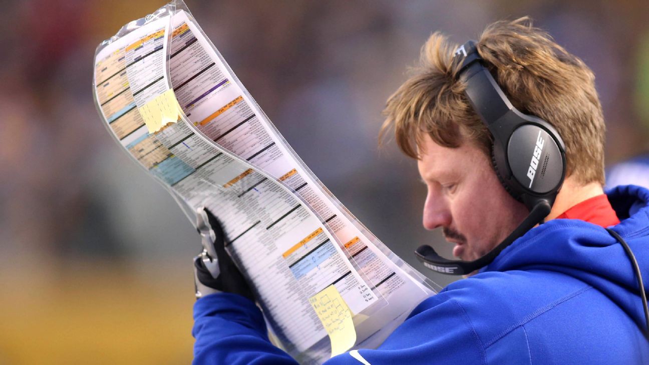 New York Giants coach Ben McAdoo's playcard resembles diner menu - ESPN -  New York Giants Blog- ESPN