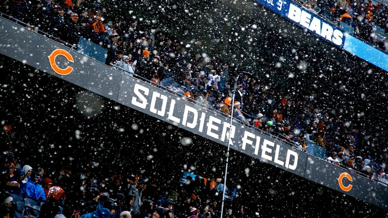 Coldest Chicago Bears games at Soldier Field