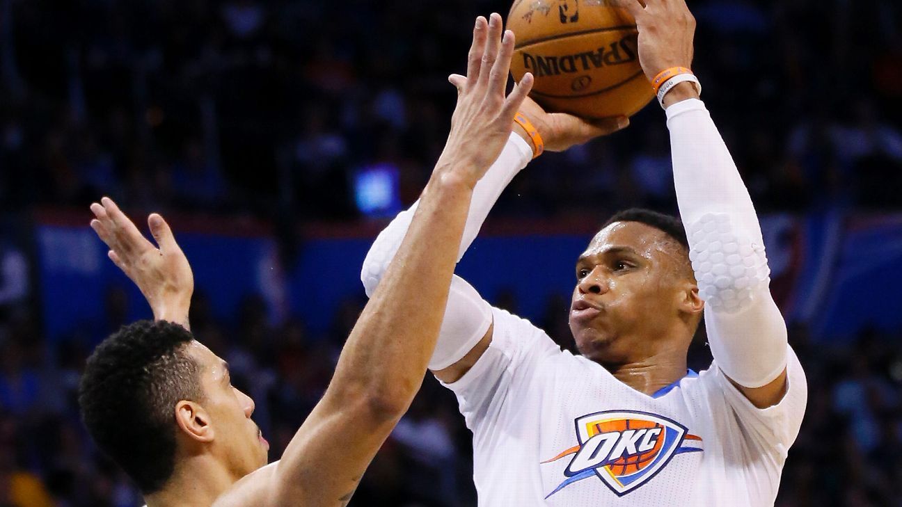 Oklahoma City Thunder's Russell Westbrook shows his best