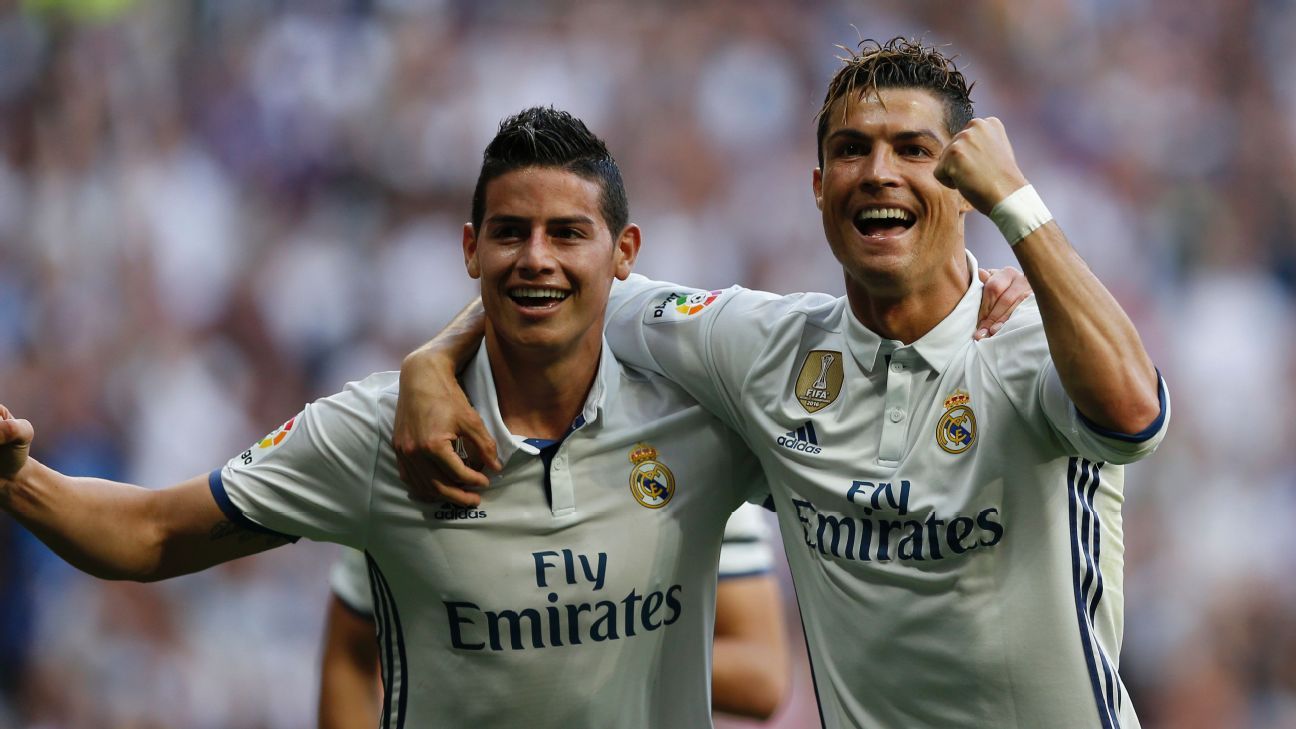 Real Madrid's James Rodriguez has his reasons to leave - Ronaldo - ESPN, image size:1296x729