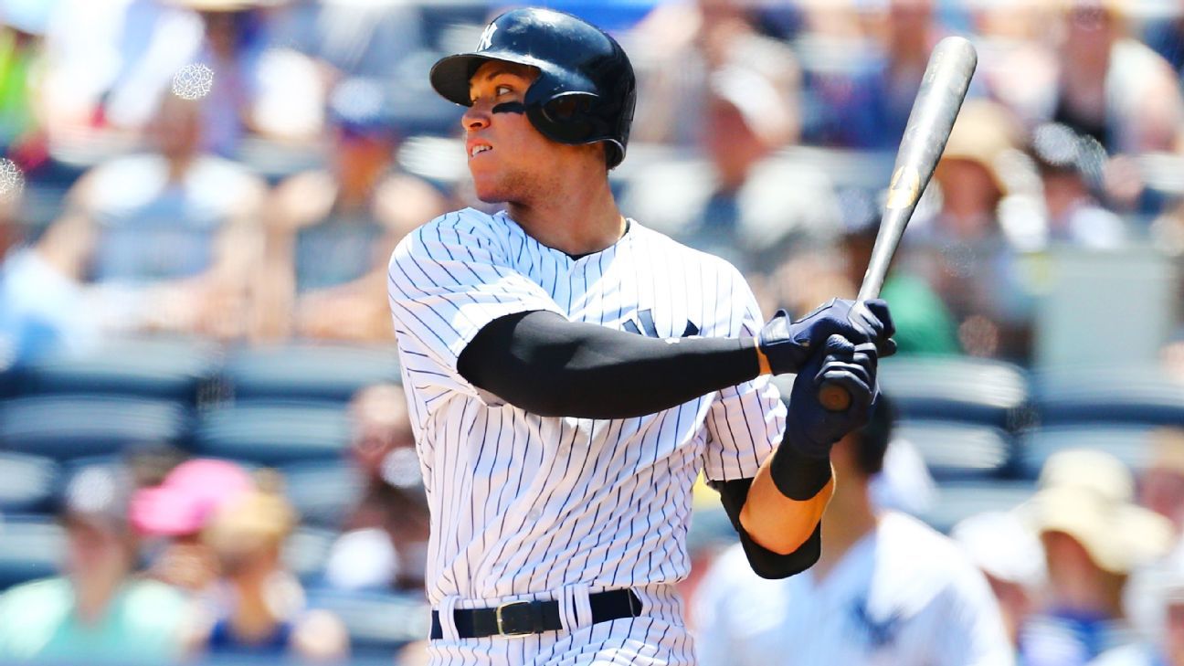 Aaron Judge's first at-bat was a mammoth back-to-back 446-foot dinger to  straightaway center