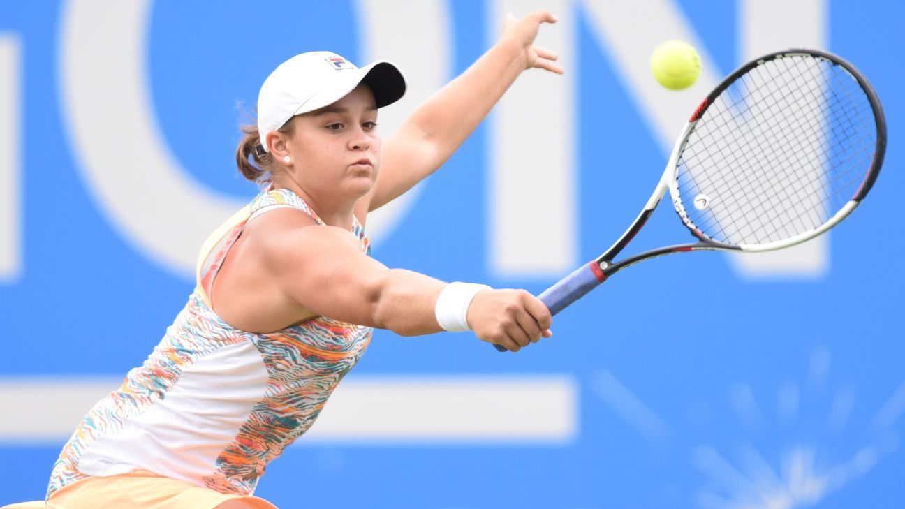 Australia’s Ashleigh Barty heads to Wimbledon on a career high - ESPN