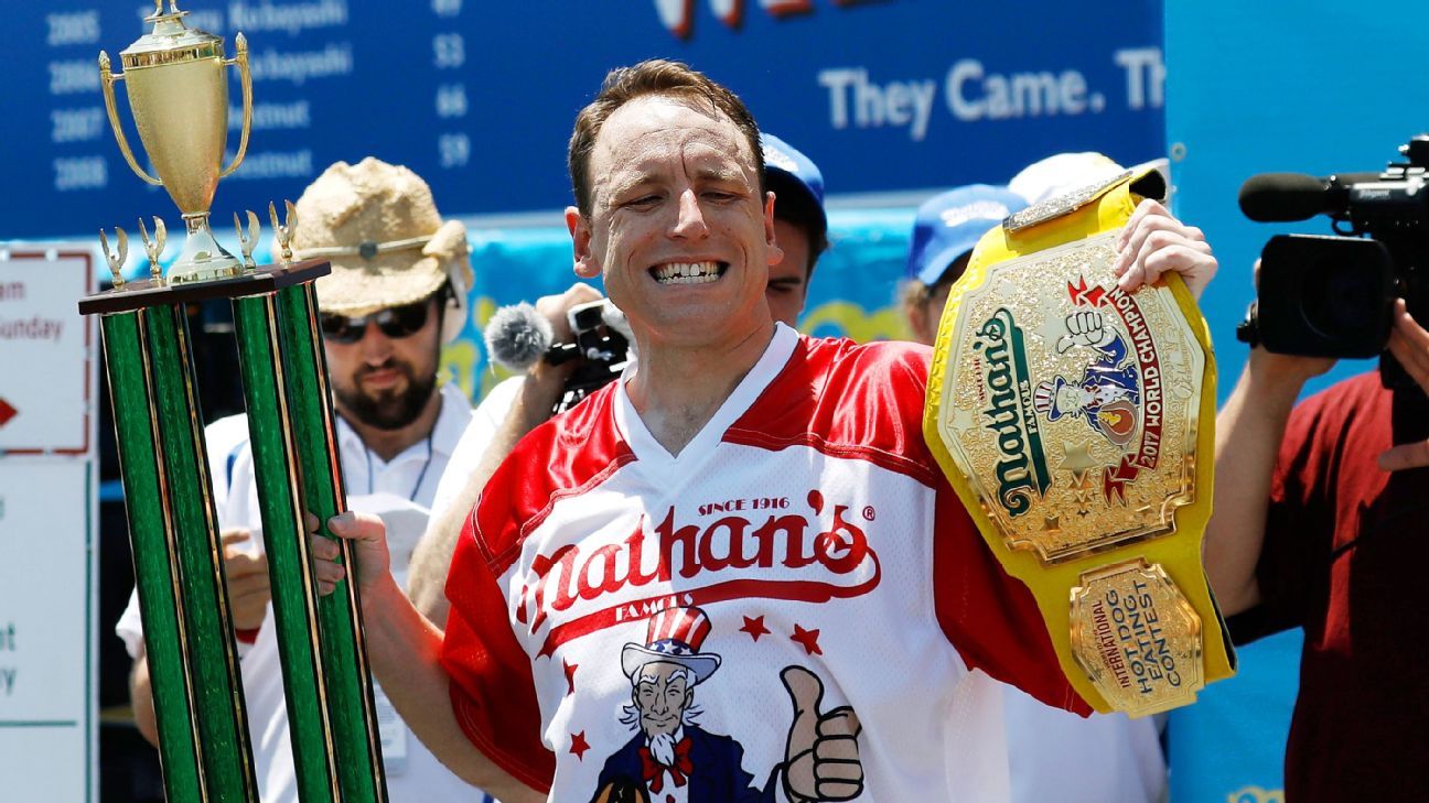 Joey Chestnut is massive favorite to win Nathan's Famous Fourth of July Hot Dog-..