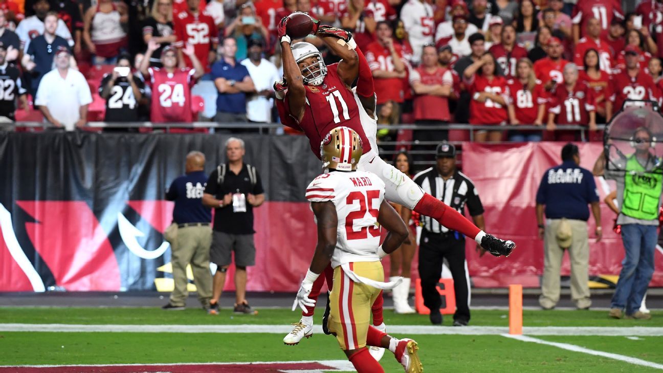 Cardinals at Eagles: Carson Palmer hits Larry Fitzgerald for 43