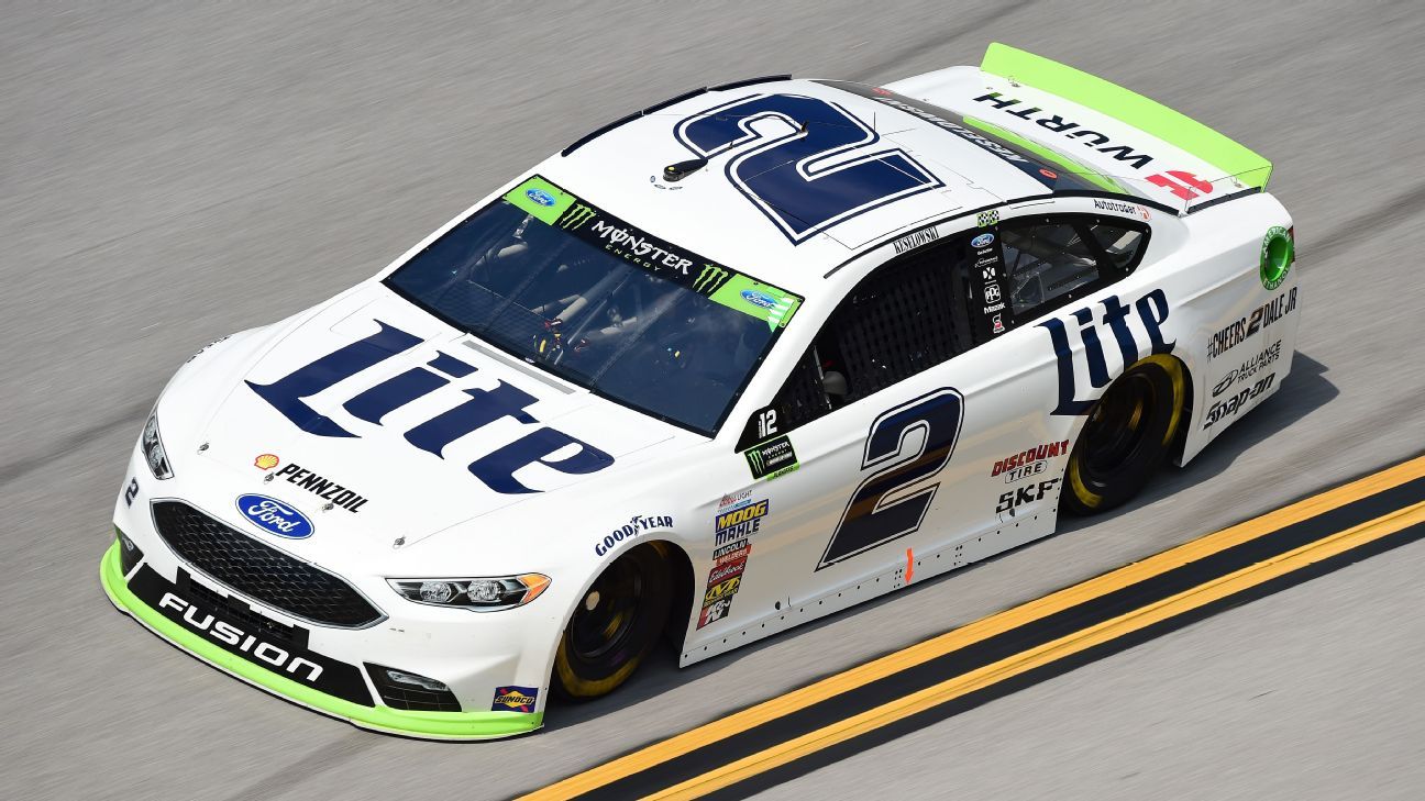 Brad Keselowski Miller Lite White Shirt