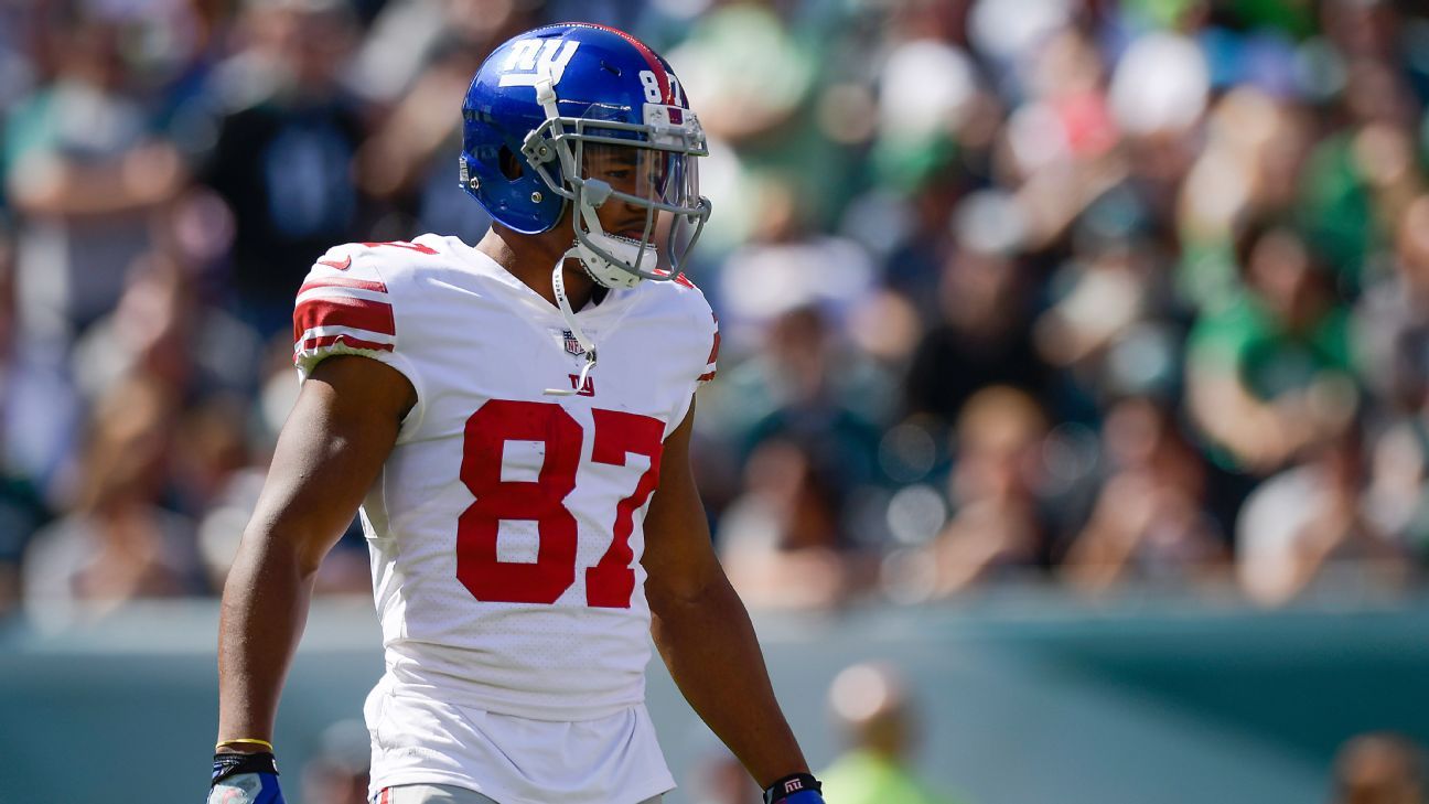 Sterling Shepard of New York Giants out against Kansas City Chiefs - ESPN
