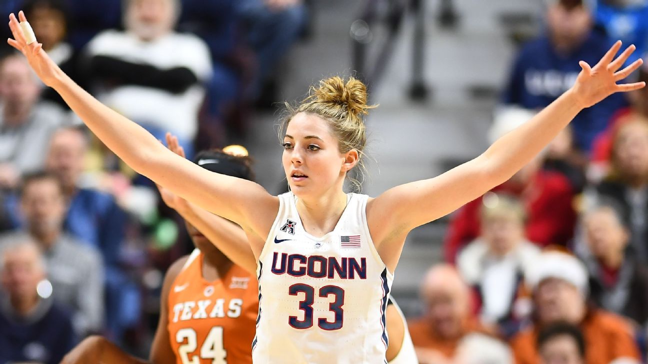 Connecticut Huskies have three of 15 finalists for women's Wooden Award