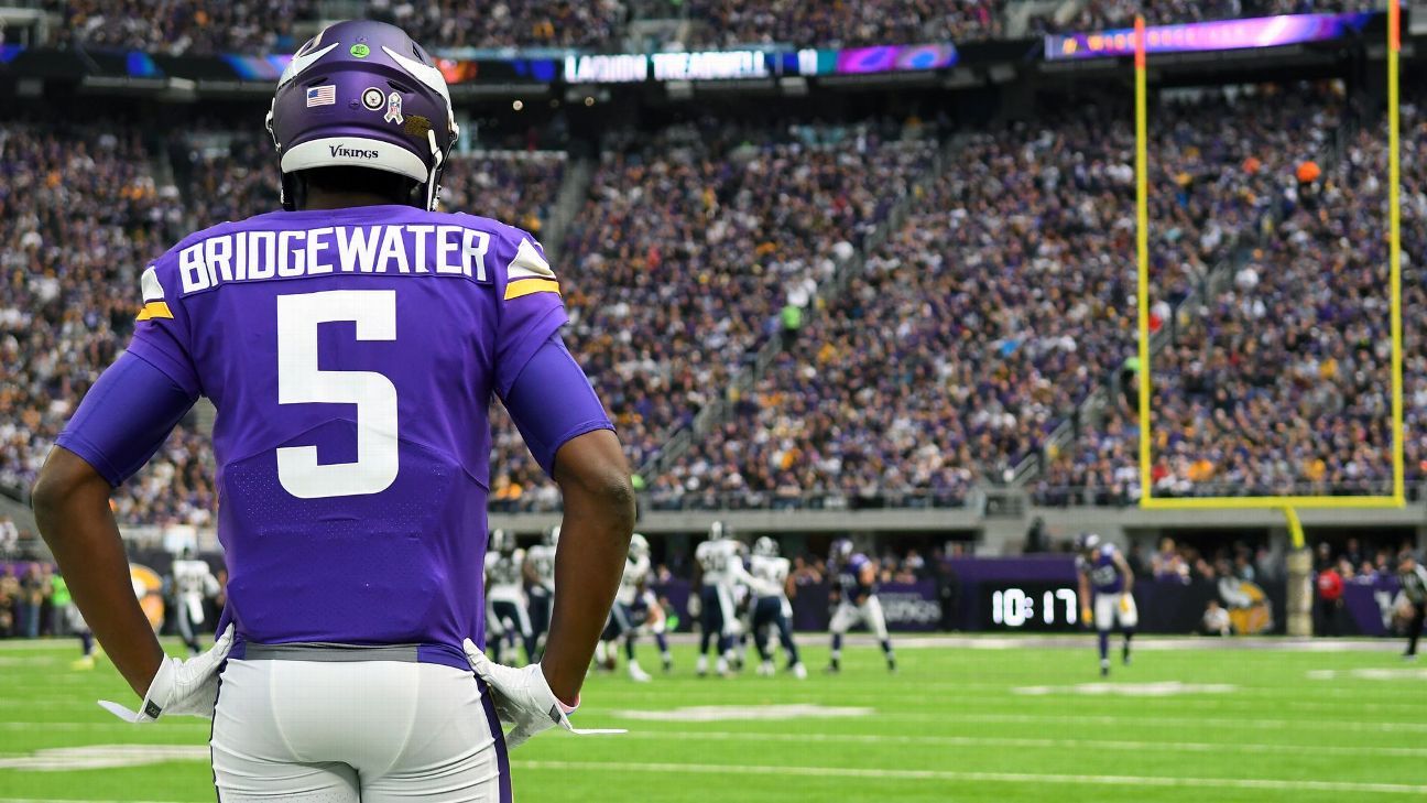 Vikings GM: Teddy Bridgewater 'not cleared for practice' as knee rehab  continues