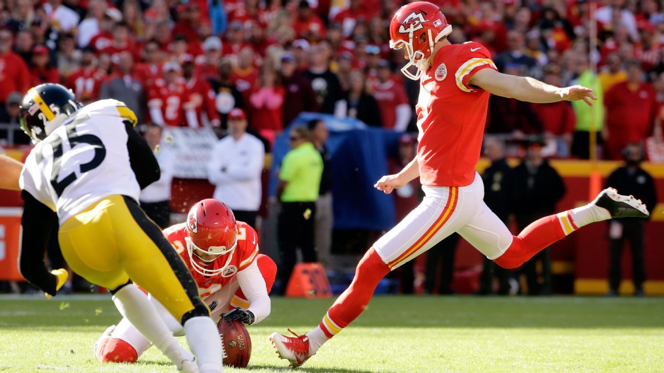 Rookie Harrison Butker on verge of breaking Chiefs' kicking record