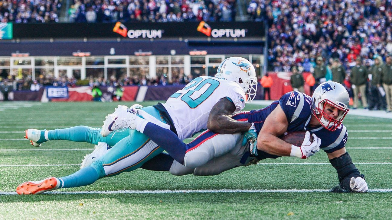 Rob Gronkowski gets steady diet of TD passes as Patriots roll ESPN