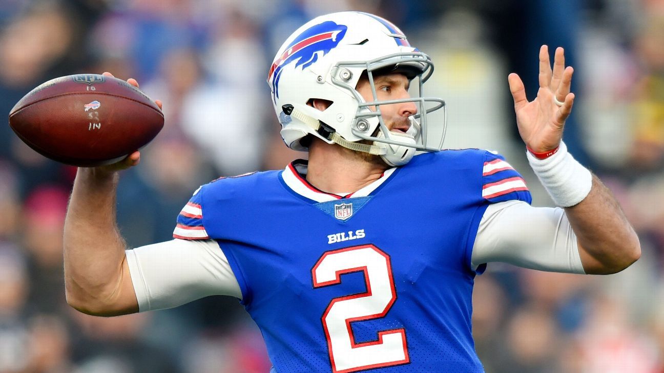 This is a photo of Nathan Peterman of the Buffalo Bills for the 2017 NFLPA  Rookie Premiere portraits taken on Saturday, May 20, 2017, in Los Angeles.  (Dominic DiSaia/AP Images for NFLPA