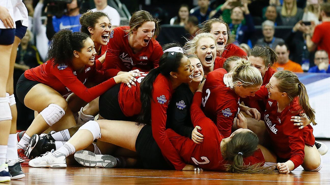 NCAA volleyball Nebraska Cornhuskers oust topseeded Penn State