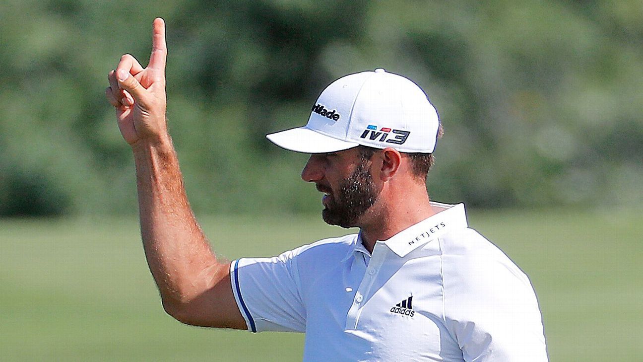 Dustin Johnson takes nearly sinks holeinone; grabs 2shot lead at