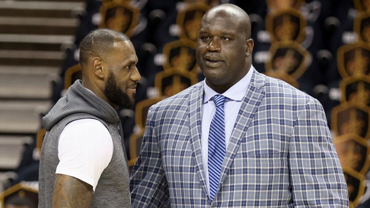 Shaquille O'Neal defends LeBron James, takes a shot at