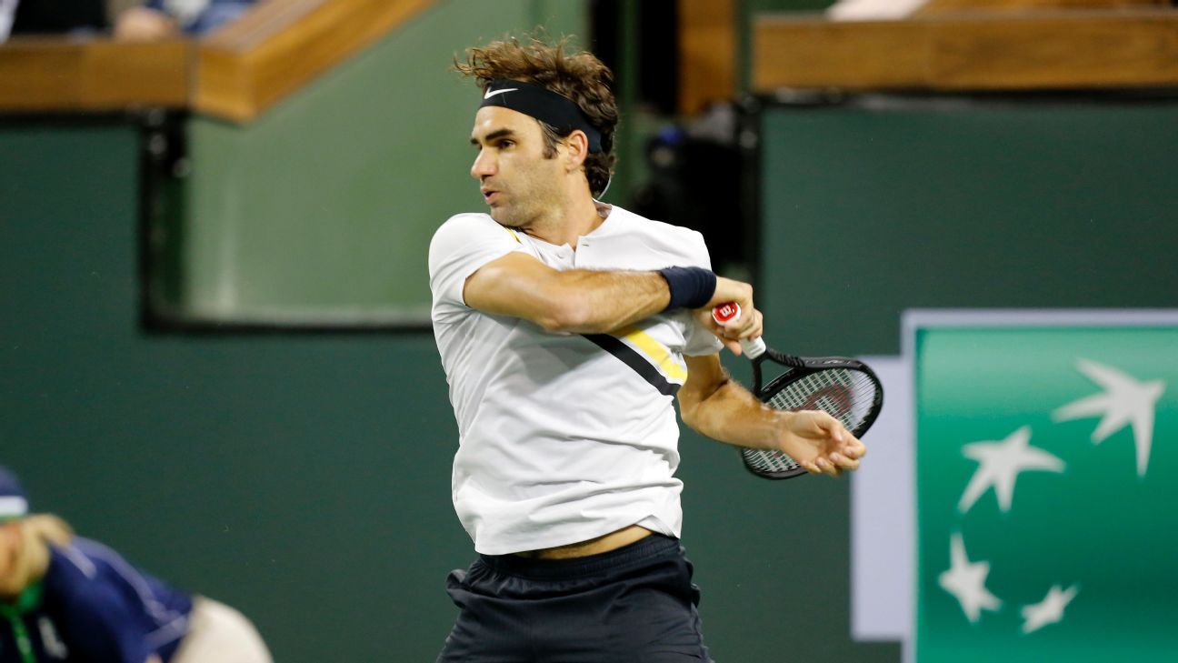 Indian Wells tennis Rain or shine, Roger Federer remains