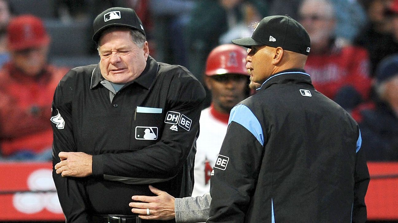 jerry-layne-exits-los-angeles-angels-boston-red-sox-game-after-being-struck-by-mike-trout-foul-ball