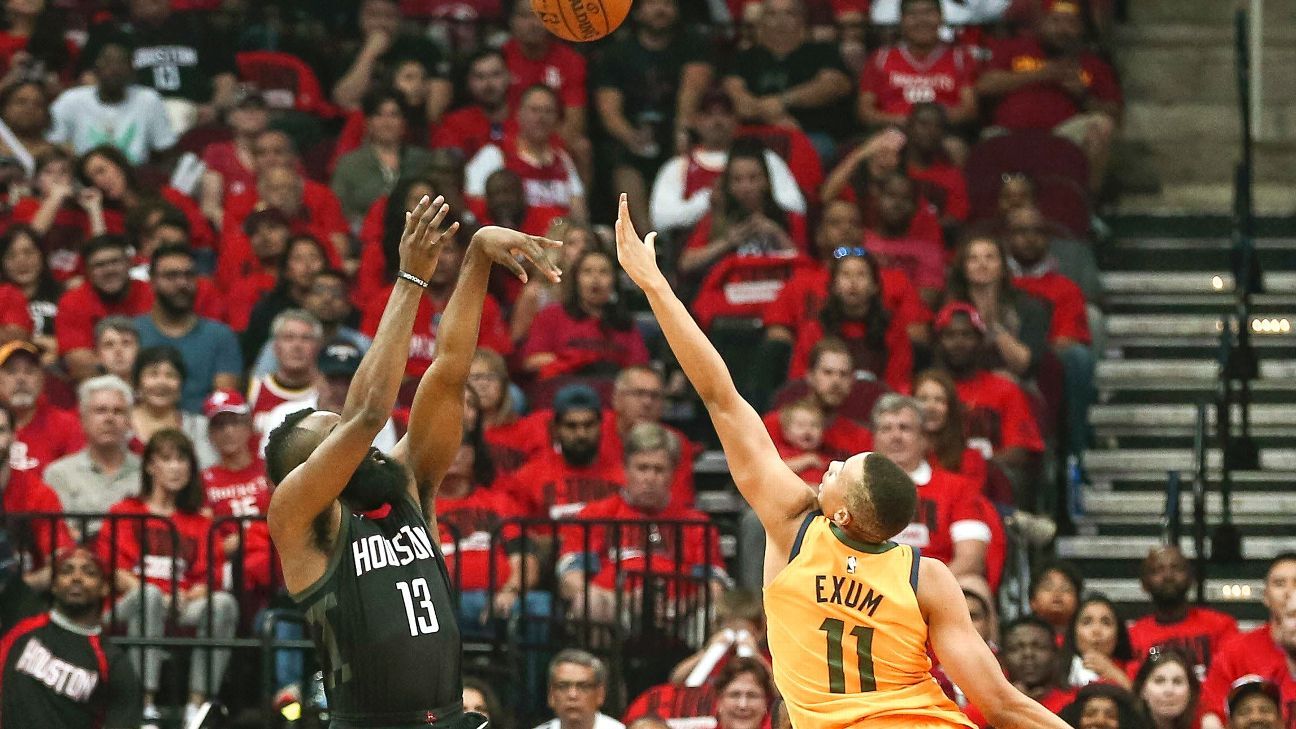 Dante Exum of Utah Jazz will continue effort to slow down James Harden