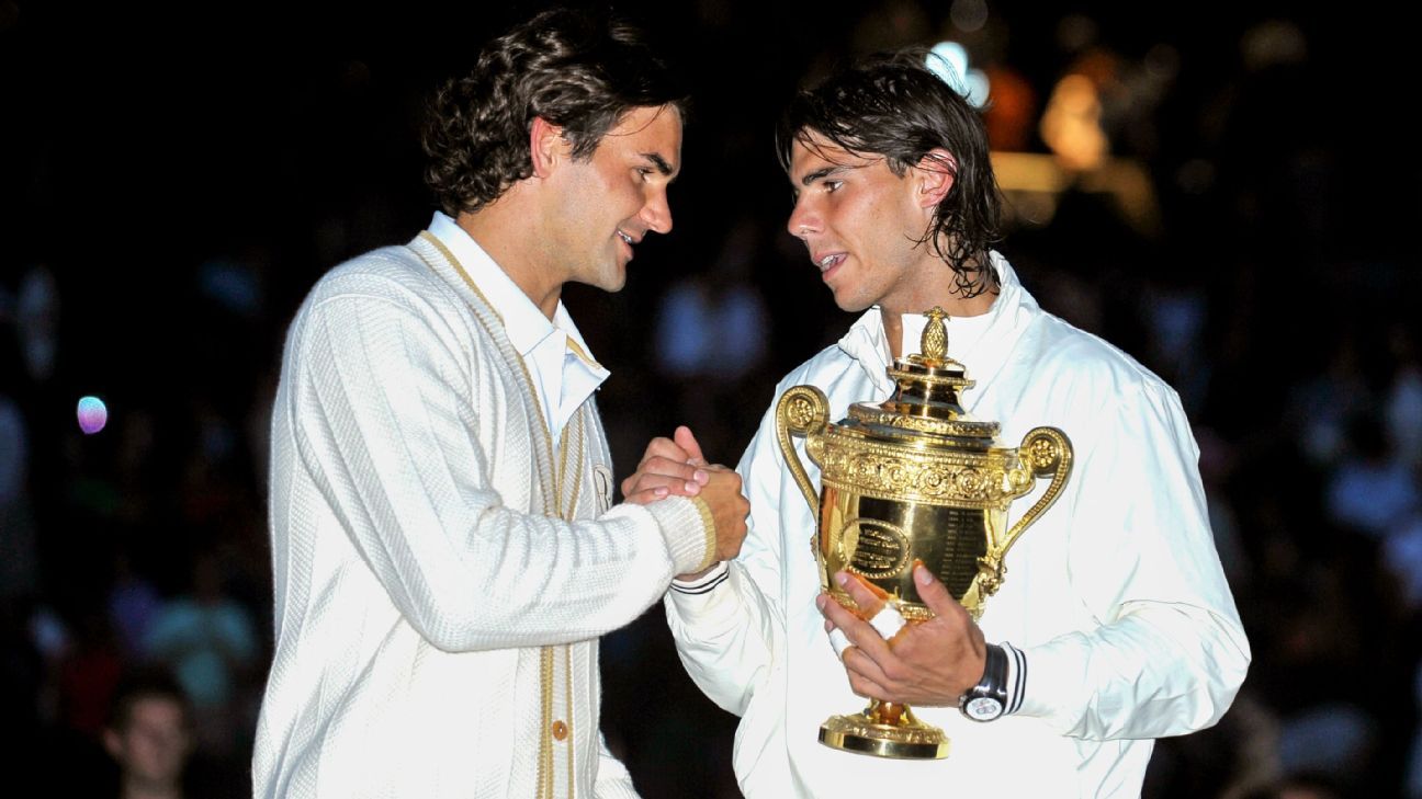 Roger Federer and Rafael Nadal's epic 2008 Wimbledon final