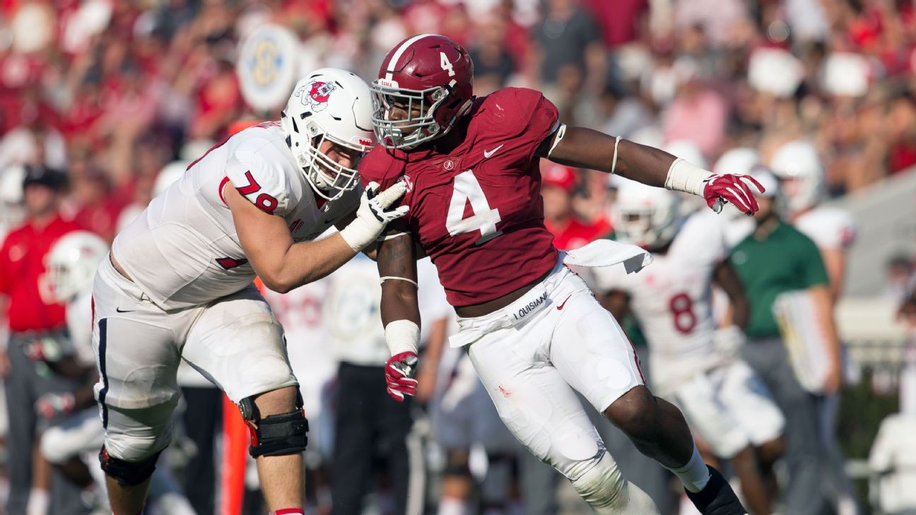 Alabama linebacker doubtful for season opener after knee procedure