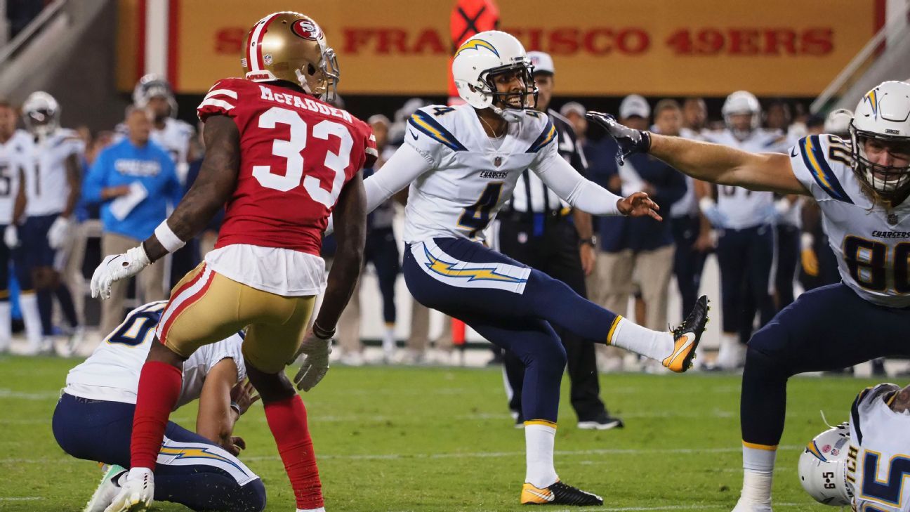 Los Angeles Chargers waive kicker Roberto Aguayo ESPN