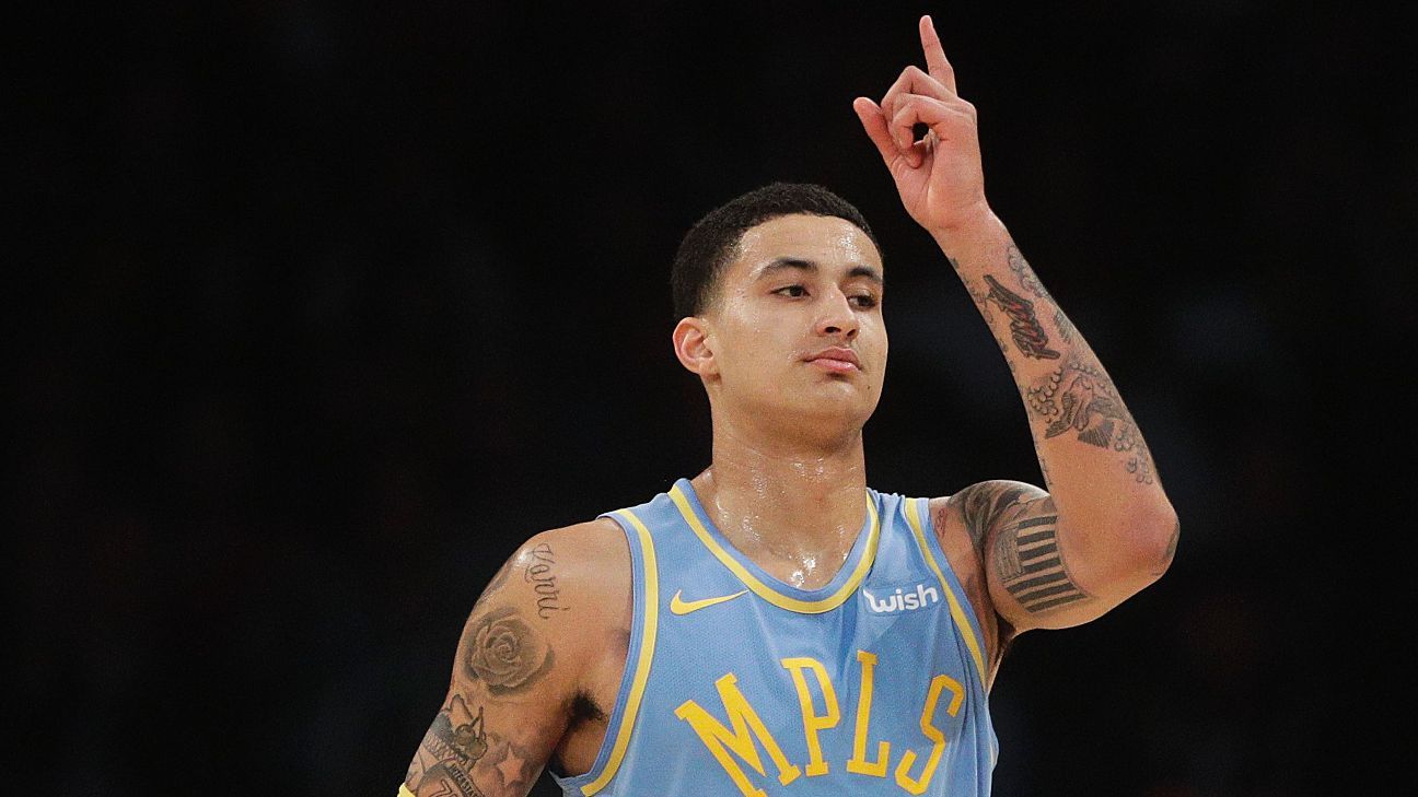  Kyle Kuzma Los Angeles Lakers #0 Youth 8-20 White City