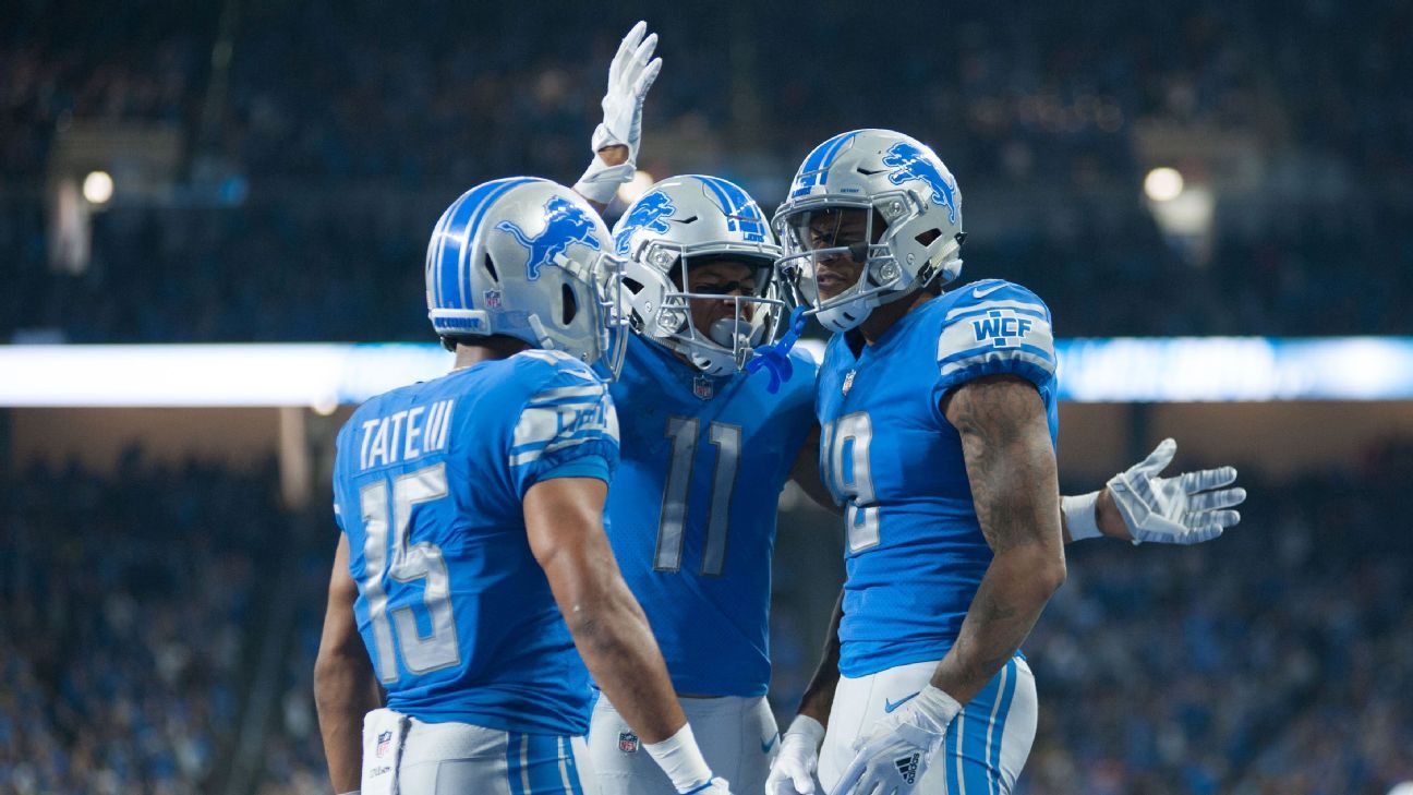 Detroit Lions continue to get more production from wide receivers as season  progresses 