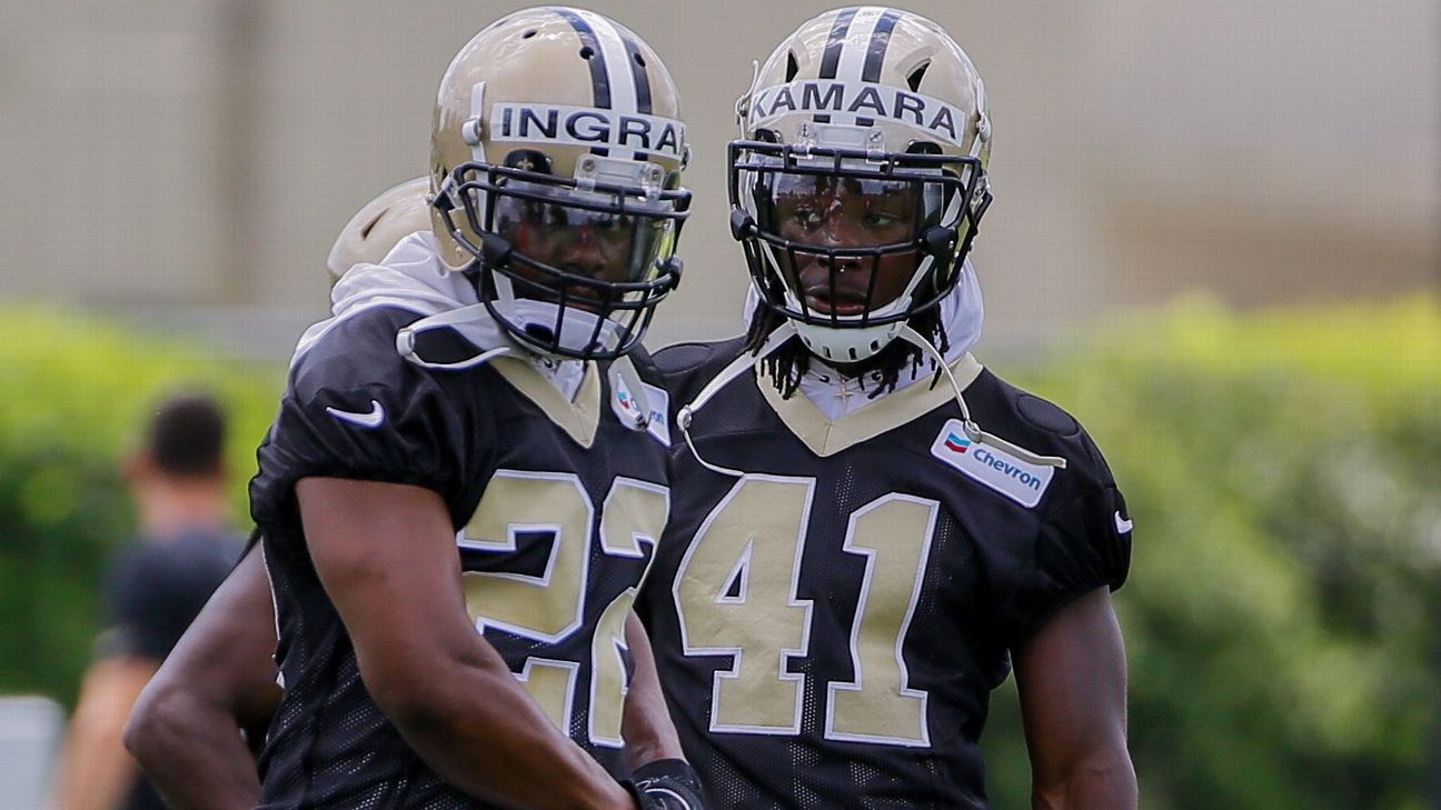 Alvin Kamara back in practice with New Orleans Saints, while Mark Ingram on  Covid list