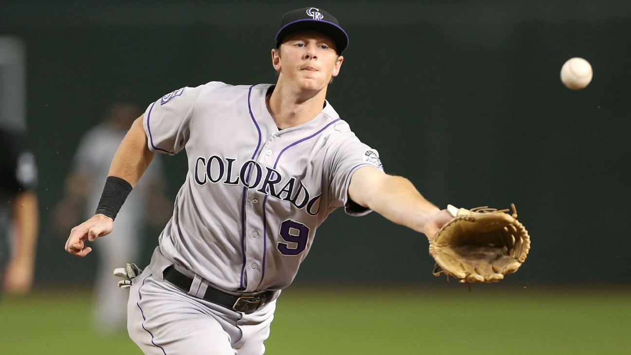 Autographed D.J. LeMahieu Colorado Rockies Baseball