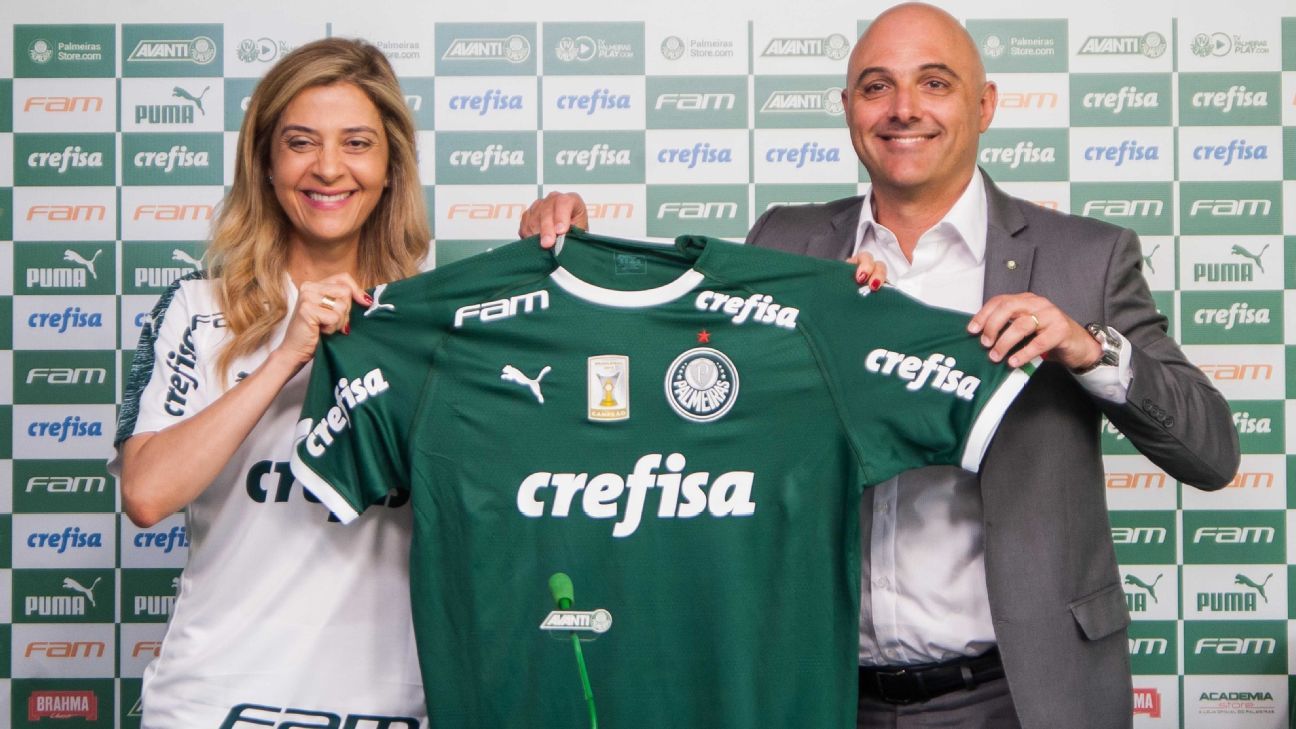 Ex-presidente do Palmeiras viaja para sorteio da Libertadores sem presença de Leila Pereira.