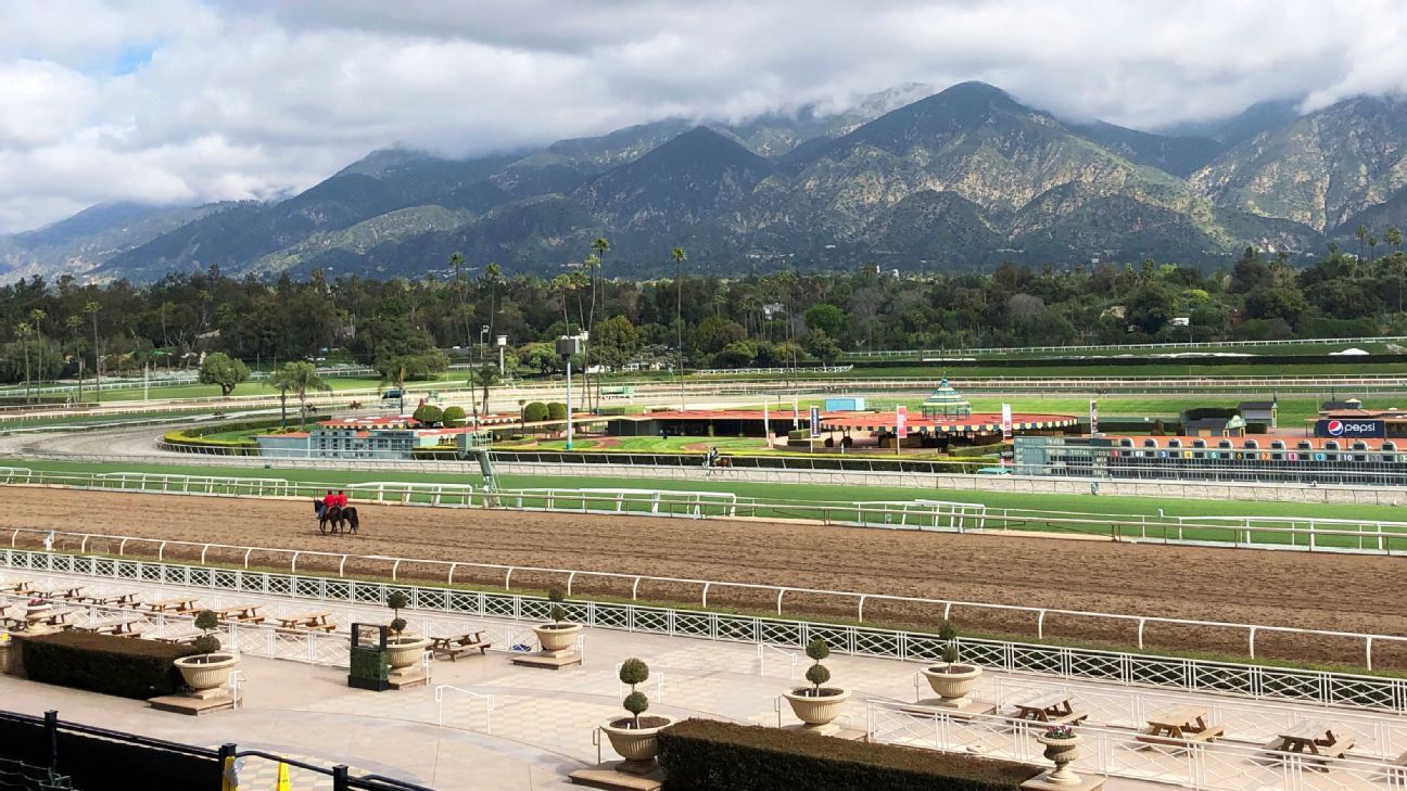Santa Anita racing ppd., track used for fire relief
