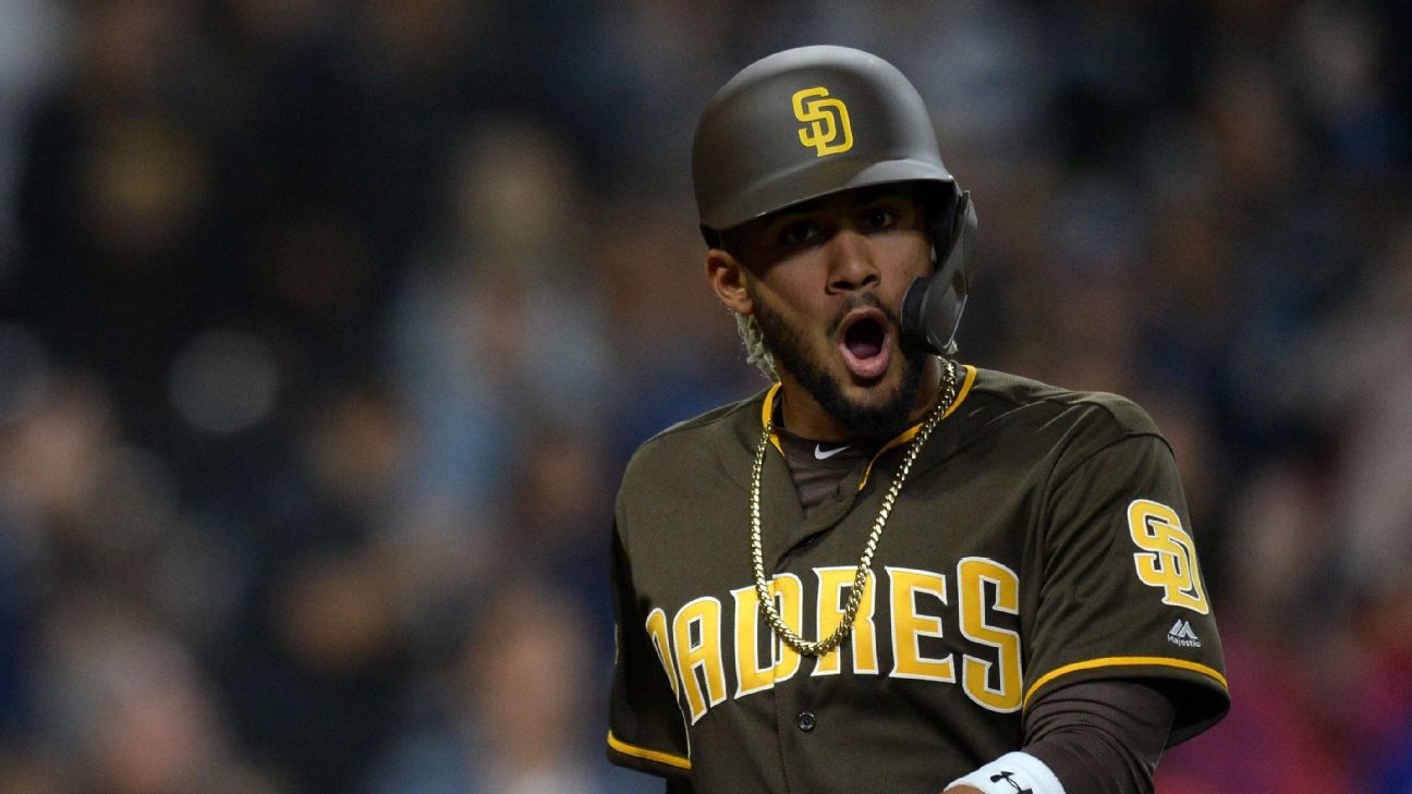 Padres tatis jr exits in 10th with hammy injury espn