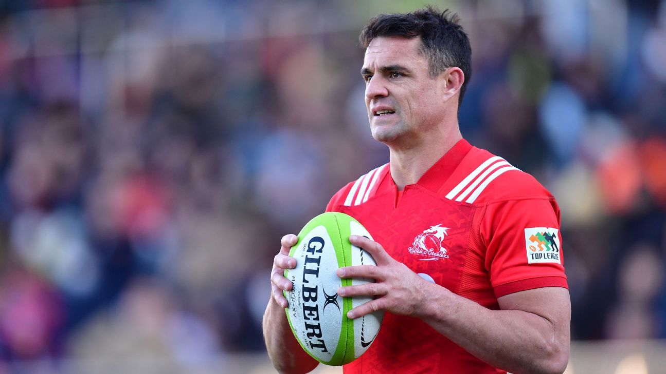 Daniel Carter of the All Blacks kicks a penalty during The Rugby