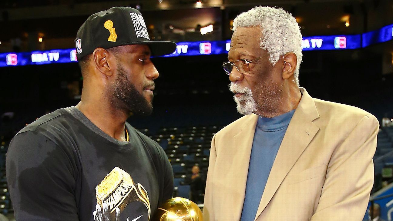 LeBron James to change jersey number back to 23 in honor of Bill Russell -  ESPN