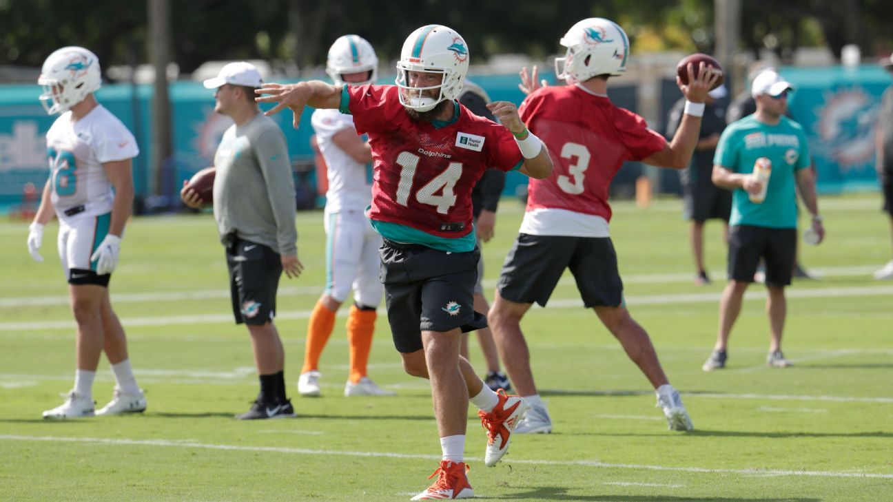 Leadership skills give Ryan Fitzpatrick edge in Dolphins QB battle 