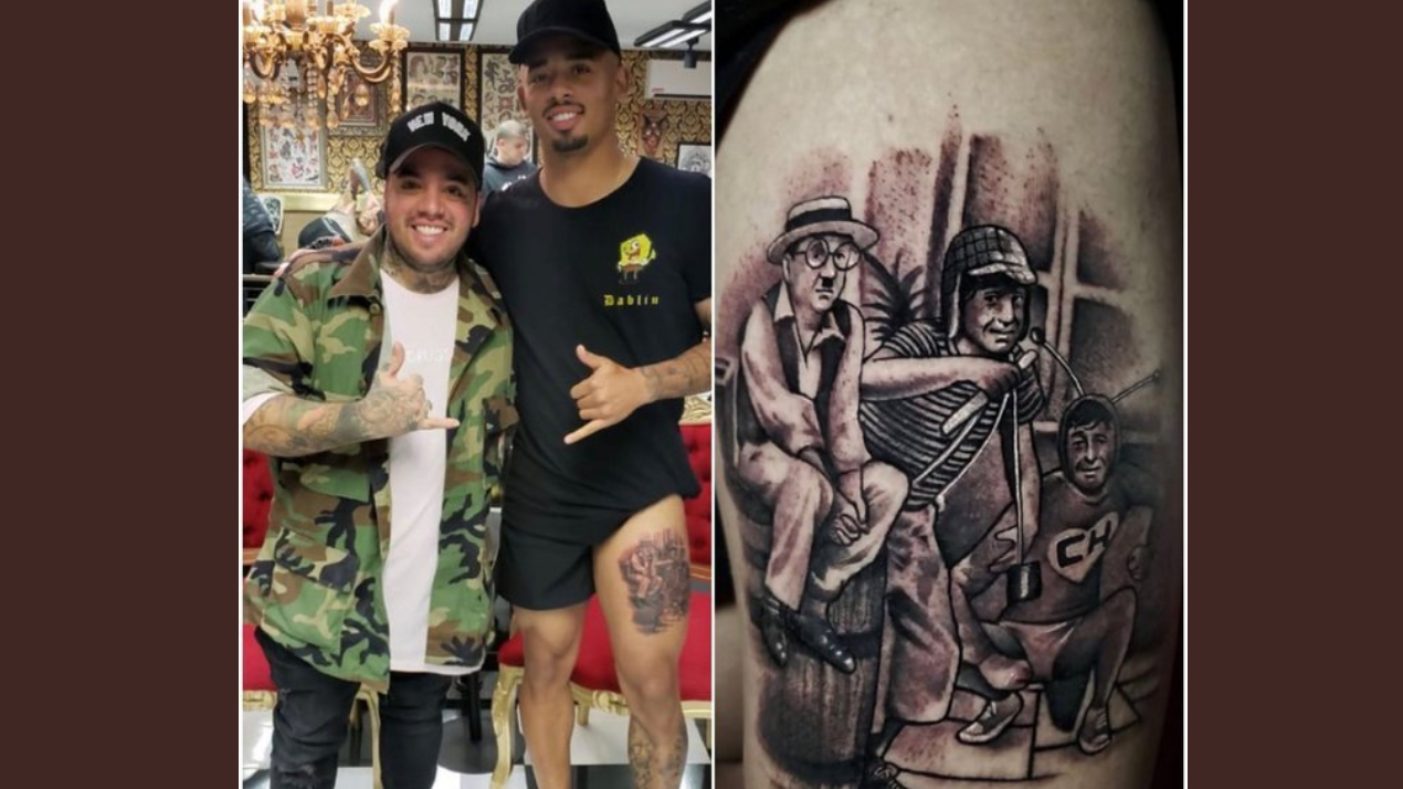 Gabriel Jesús presume tatuaje del Chavo del 8 y el Chapulín Colorado ESPN