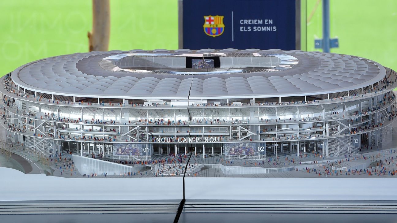 Barcelona atualiza obra de novo Camp Nou, que estará pronto em 2024 e