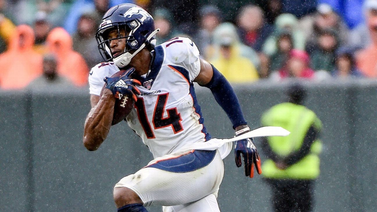 Broncos prepare for Ravens without Hamler, Jeudy