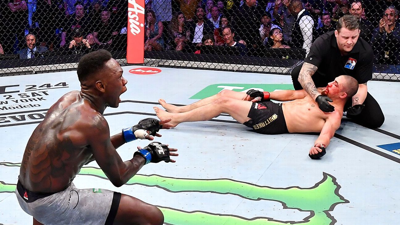 Israel Adesanya knocks out Robert Whittaker to unify UFC title