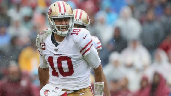 What The 49ers Know About Jimmy Garoppolo After 16 Career Starts San Francisco 49ers Blog Espn