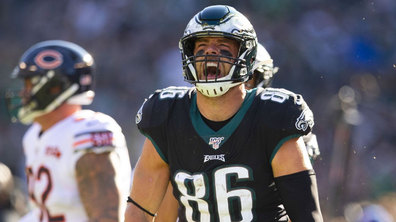 Zach Ertz, Lane Johnson among injured Eagles getting 'better;' Jordan Howard  could be cleared for contact soon 