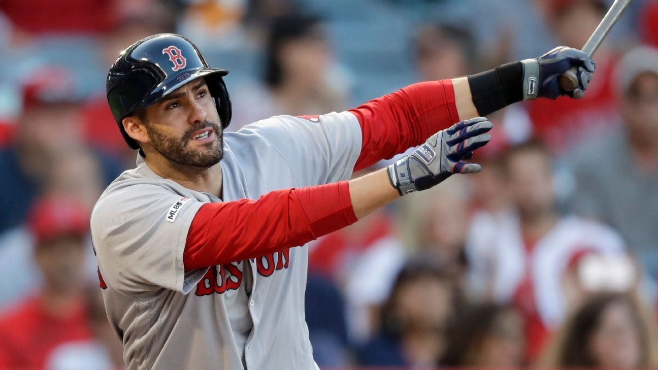Boston Red Sox slugger J.D. Martinez on ALDS roster after he was out with sprain..