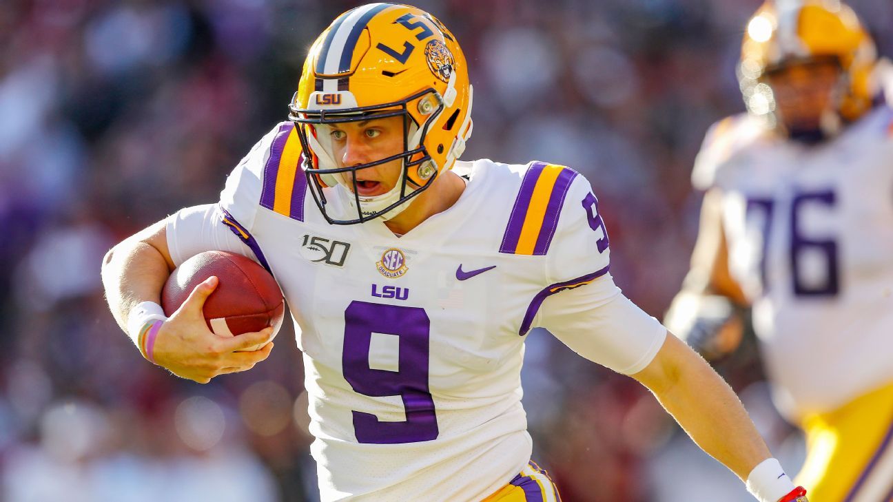 Joe Burrow bolts to front of Heisman Trophy race