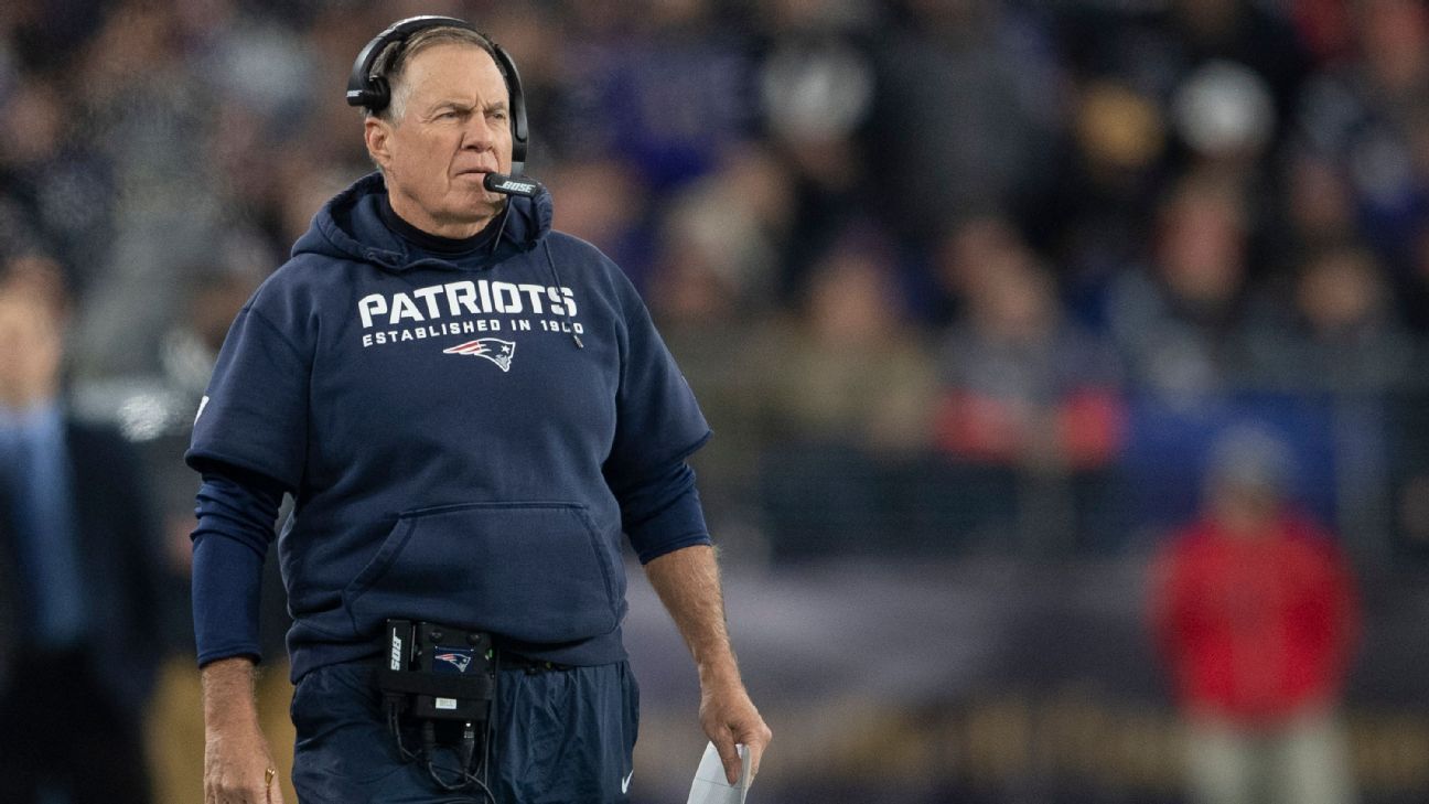 bill belichick past teams coached