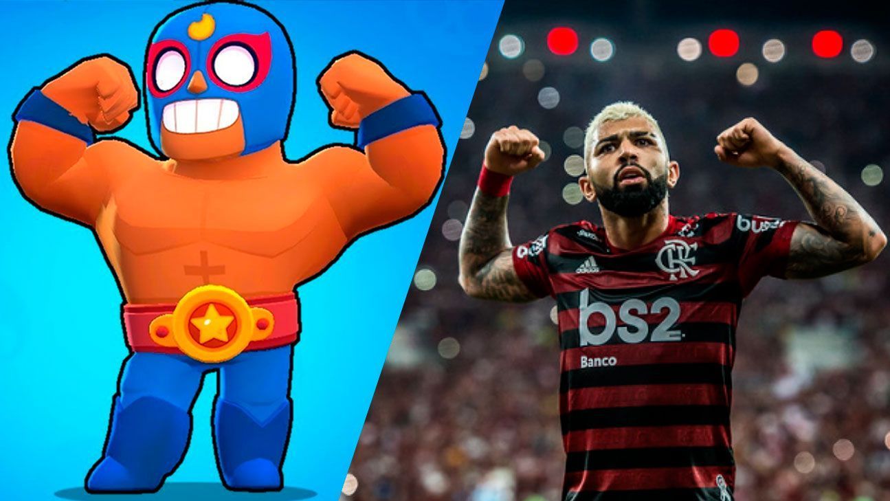 Gabigol, do Flamengo, agradece apoio de El Primo, personagem do Brawl Stars,  e repete pose, e-sportv