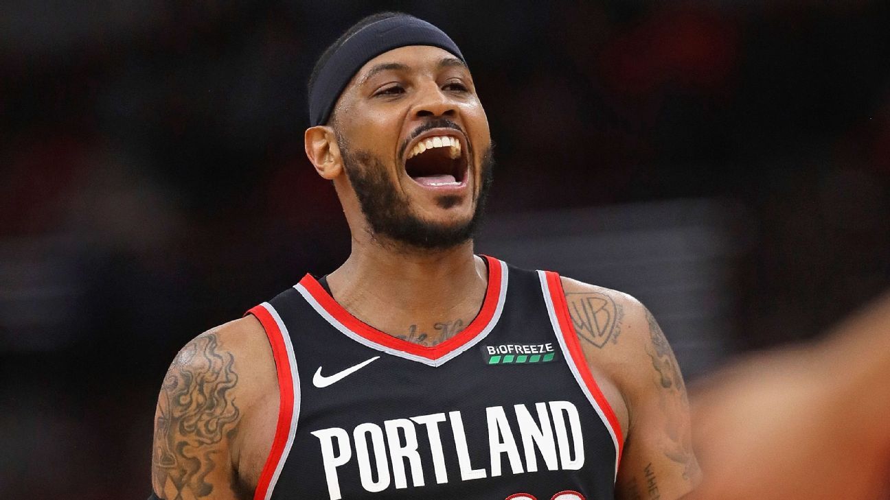 Carmelo Anthony says he'd like finish career with Trail Blazers - ESPN