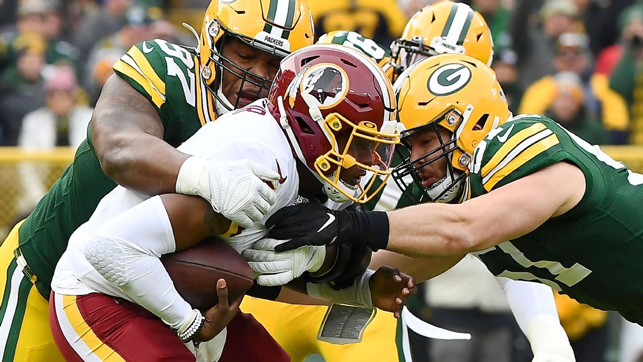 Aaron Jones leads Packers past Washington, 20-15